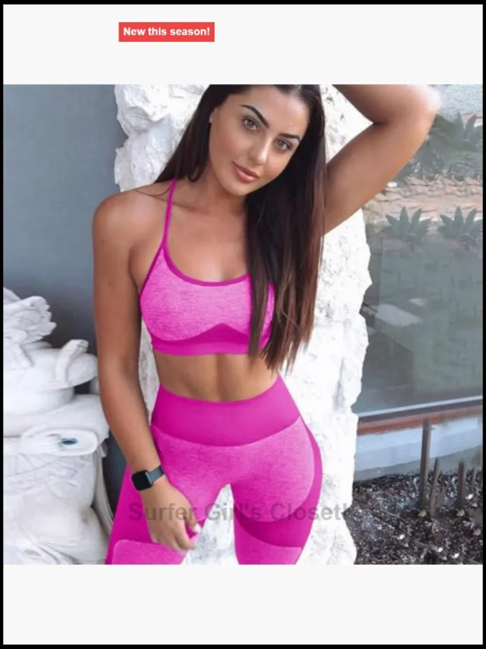 Seamless Yoga Leggings & Cross-Strap Sports Bra 2 Piece Workout Set